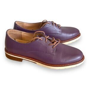 Samuel Hubbard Plum Leather Oxford Lace Up Shoes Women's Size 9